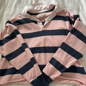 Abercrombie Cropped Rugby Sweatshirt Size XL